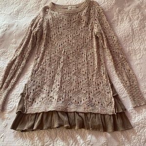 Tunic Sweater with frills and flare